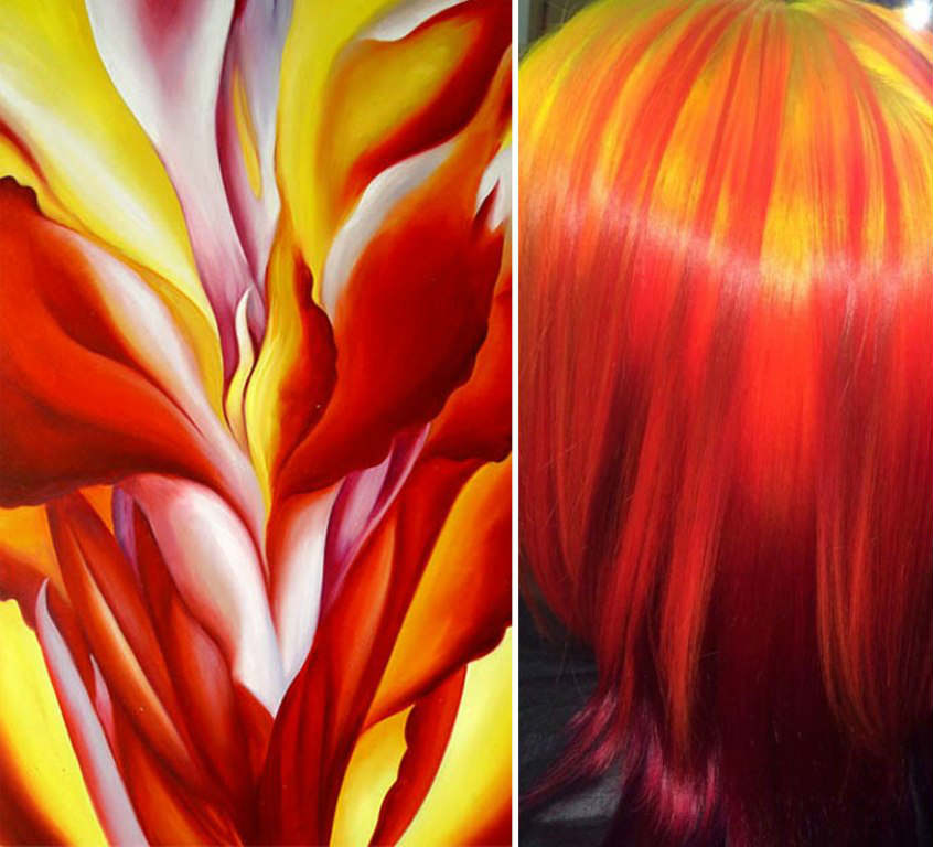 capelli colorati come quadri famosi by Ursula goff - georgia o'keeffe
