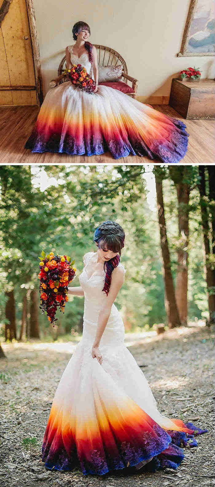 Abito da sposa Dip Dye