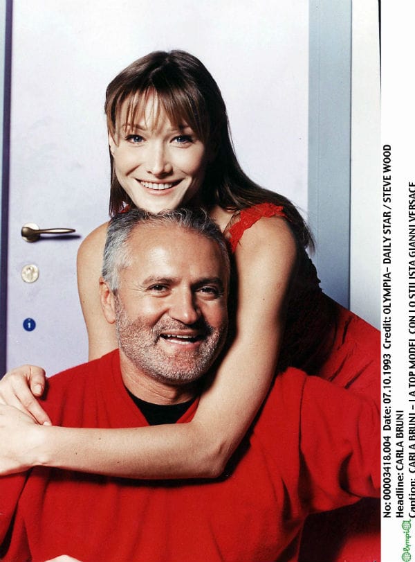 Gianni Versace e Carla Bruni