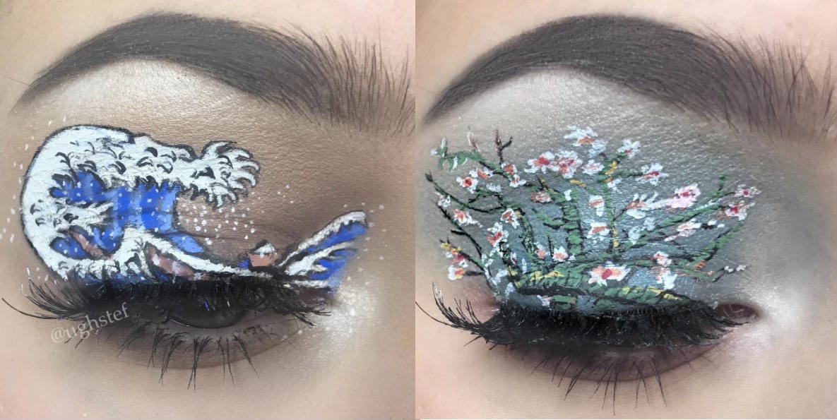 quadri-famosi-make-up-artistico-by-stefania-atupe-hokusai-van-gogh